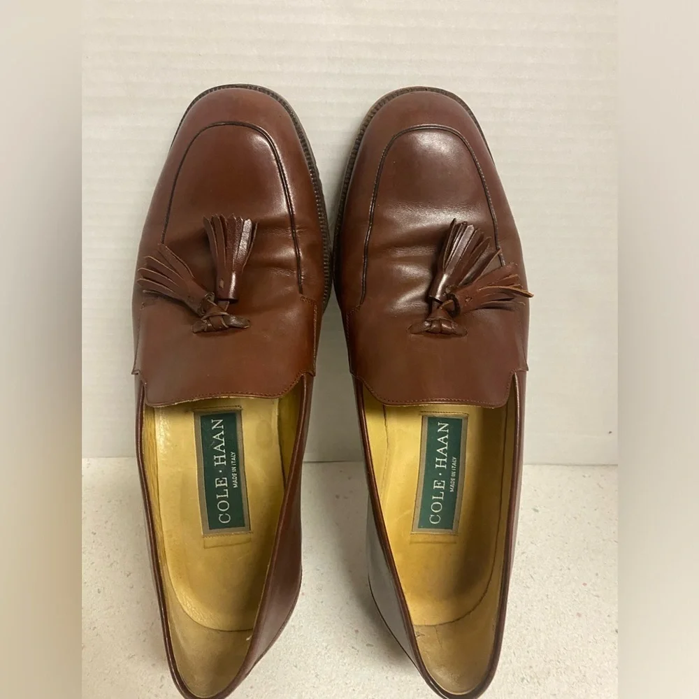 Cole Haan Italian Chestnut Tassel Loafers